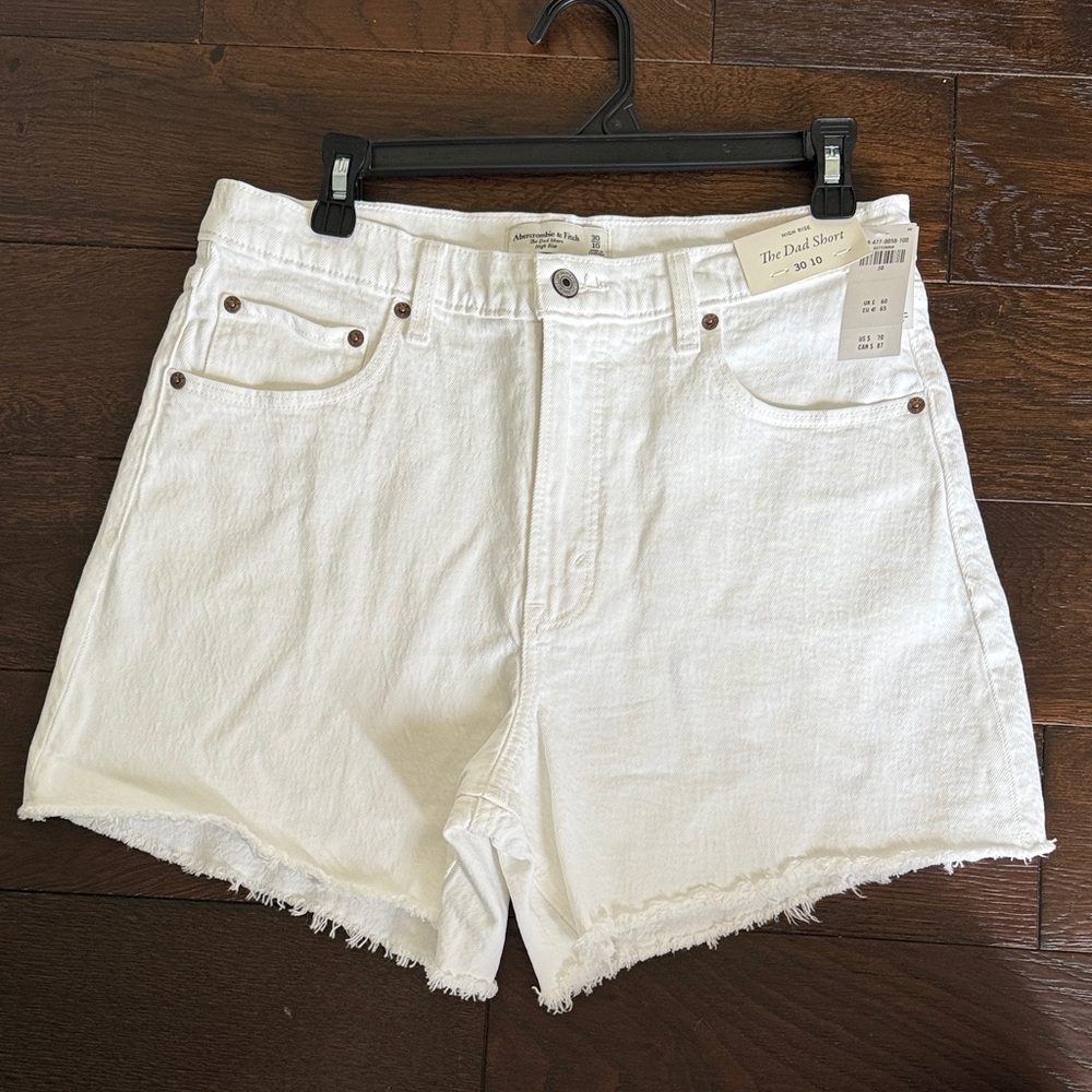 Abercrombie & Fitch White Jean Shorts
